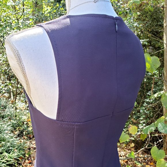 LIKELY Cordelia Fit & Flare Dress in Navy Blue Sleeveless Size 8 - Picture 6 of 13